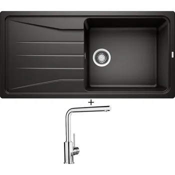 Granitový dřez SET Blanco SONA XL 6 S černá 525977 + Blanco MILA chrom 519414