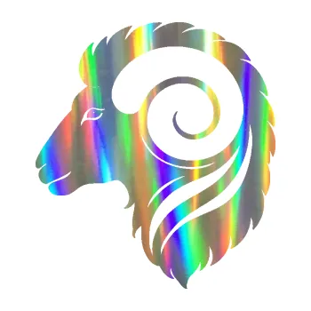 Samolepící dekorace Beran 001 levá (93 - Holografická) SAMOLEPKA NA AUTO, NÁLEPKA, FÓLIE, POLEP, TUNING, VLASTNÍ TEXT, TISK, AUTOSAMOLEPKY.cz, POLEPY, OBRÁZEK, LOGO, 3D STICKERS