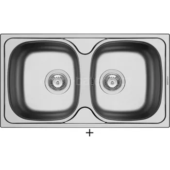 Nerezový dřez Nerezový dřez SET Pyramis E 78 3 1/2 nerez + Pyramis SILVIO chrom