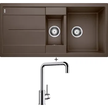 Granitový dřez SET Blanco METRA 6 S kávová 515046 + Blanco MILI chrom 519413