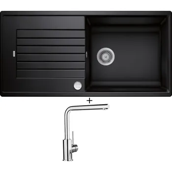 Kuchyňský dřez Granitový dřez SET Blanco ZIA XL 6 S antracit + excentrické ovládání + Blanco MILA chrom 519414