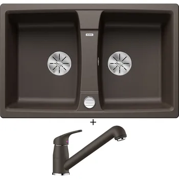 Granitový dřez SET Blanco LEXA 8 kávová s excentrem 524959 + Blanco DARAS-S kávová 517740