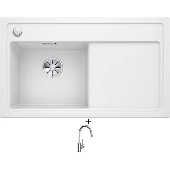 Granitový dřez Granitový dřez SET Blanco ZENAR 45 S bílá 523854 + Blanco MIDA-S chrom 521454