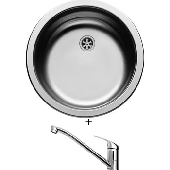 Nerezový dřez Nerezový dřez SET Pyramis CR 1 1/2 nerez + Pyramis ASALIA chrom