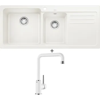 Granitový dřez Granitový dřez SET Blanco NAYA 8 S bílá 519657 + Blanco MILI bílá 523107