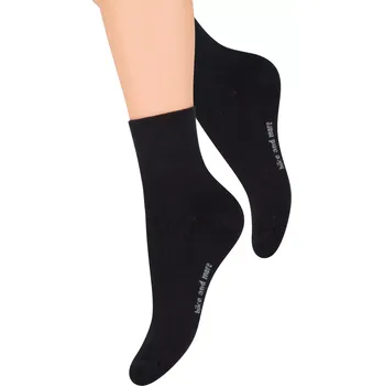 Dámské ponožky Dámské kotníkové ponožky Steven Barva/Velikost: černá / 35/37