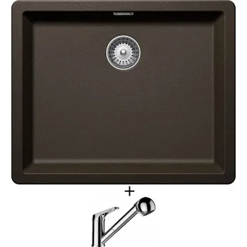 Granitový dřez Granitový dřez SET Schock GREENWICH N-100L Bronze + Schock COSMO 525122 chrom