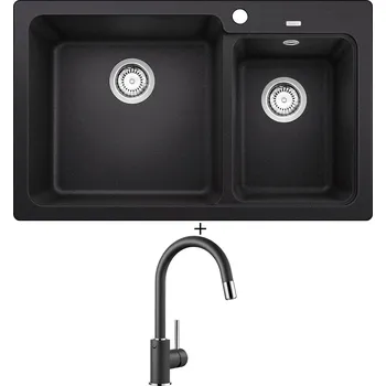 Granitový dřez Granitový dřez SET Blanco NAYA 8 antracit 519646 + Blanco MIDA-S antracit 521455