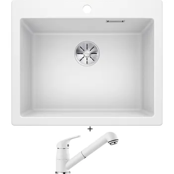 Granitový dřez Granitový dřez SET Blanco PLEON 6 bílá 521683 + Blanco DARAS-S bílá 517735