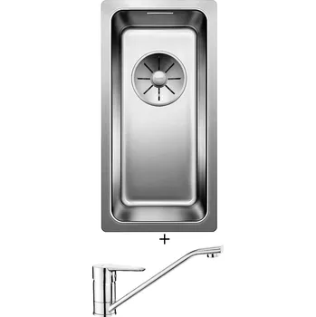 Dřez pod desku SET Blanco ANDANO 180-U nerez hedvábný lesk 522952 + Deante CORIO BFC 060M chrom