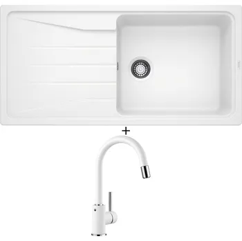 Granitový dřez Granitový dřez SET Blanco SONA XL 6 S bílá 519692 + Blanco MIDA-S bílá 521457