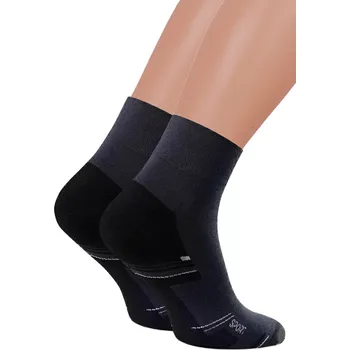 Pánské oblečení Pánské kotníkové ponožky 040/059p Steven Barva/Velikost: grafit (šedá) / 41/43