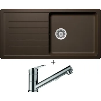 Granitový dřez Granitový dřez SET Schock TOLEDO D-100L Bronze + Schock EVINAS 577120 nerez