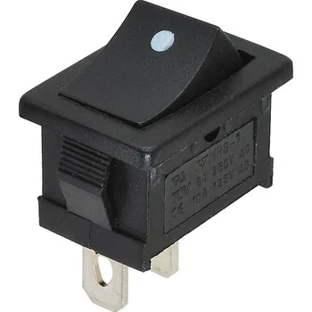 Kolébkové tlačítko obdelníkové 19x13mm / 6A <br />Výrobce: - 450701