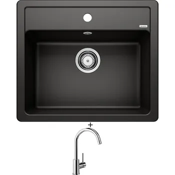Granitový dřez Granitový dřez SET Blanco LEGRA 6 černá 526084 + Blanco MIDA chrom 517742