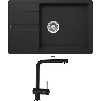 Granitový dřez Granitový dřez SET Schock MANHATTAN D-100LS Onyx + Schock EPOS 540120 Onyx