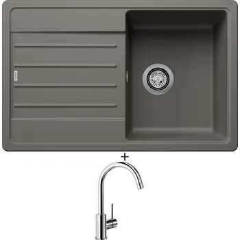 Kuchyňský dřez Granitový dřez SET Blanco LEGRA 45 S šedá vulkán 527268 + Blanco MIDA chrom 517742