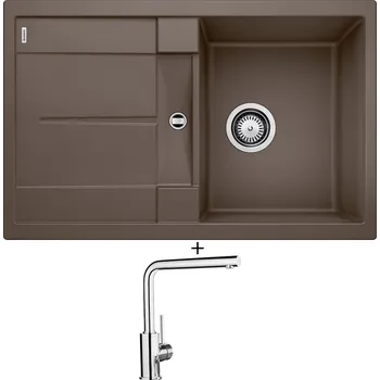 Granitový dřez Granitový dřez SET Blanco METRA 45 S kávová 515039 + Blanco MILA chrom 519414