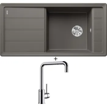 Granitový dřez Granitový dřez SET Blanco FARON XL 6 S šedá vulkán 527265 + Blanco MILI chrom 519413