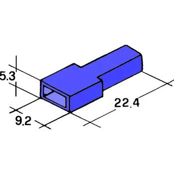 Auto elektroinstalace Izolační kryt dutinky 6,3mm, modrý, balení 100ks<br />Výrobce: IMP - 428982 B