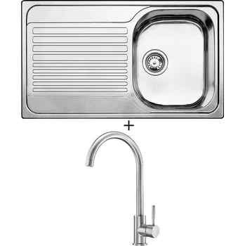 Nerezový dřez Nerezový dřez SET Blanco TIPO 45 S nerez přírodní lesk 511942 + Deante LIMA BBM F62M nerez