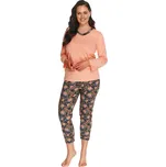 Dámské pyžamo nadměrné velikosti Luna 2809/21 Taro Barva/Velikost: meruňka / XXL