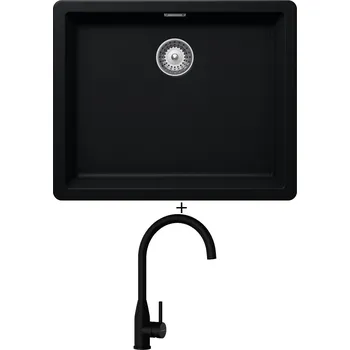 Granitový dřez Dřez pod desku SET Schock GREENWICH N-100L U Puro + Schock KAVUS 559027 Puro