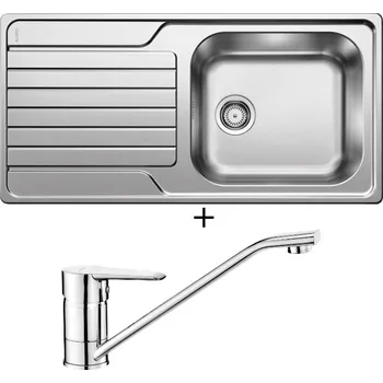 Nerezový dřez Nerezový dřez SET Blanco DINAS XL 6 S nerez kartáčovaný 524254 + Deante CORIO BFC 060M chrom