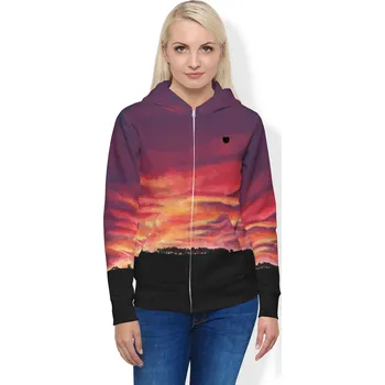 Dámská mikina UTOPY Dámská sportovní mikina Skyfall fullprint na zip Velikost: XL