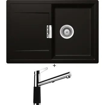 Kuchyňský dřez Granitový dřez SET Schock MONO D-100S Night + Schock SC-510 554120 Night