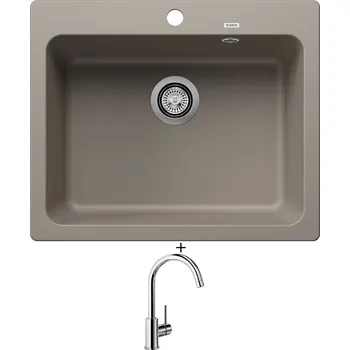 Granitový dřez SET Blanco NAYA 6 tartufo 519644 + Blanco MIDA chrom 517742