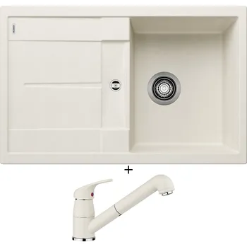 Granitový dřez Granitový dřez SET Blanco METRA 45 S bílá soft 527106 + Blanco DARAS-S bílá soft 526937