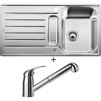 Nerezový dřez SET Blanco LANTOS 5 S-IF nerez kartáčovaný 517281 + Blanco DARAS-S chrom 517731