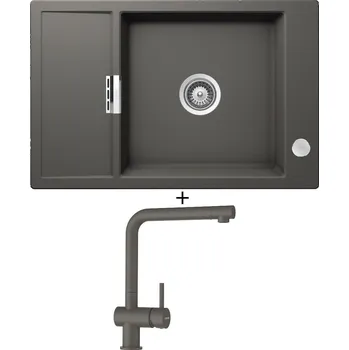 Granitový dřez Granitový dřez SET Schock MONO D-100XS Silverstone + Schock EPOS 540027 Silverstone