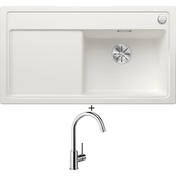 Granitový dřez Granitový dřez SET Blanco ZENAR 5 S bílá 523938 + Blanco MIDA chrom 517742