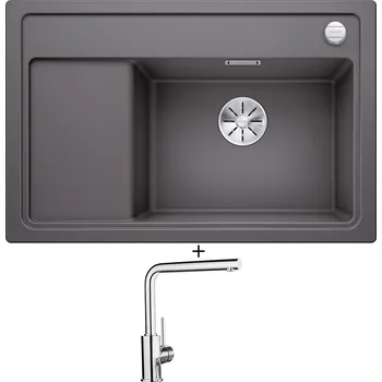 Granitový dřez Granitový dřez SET Blanco ZENAR XL 6 S Compact šedá skála 523775 + Blanco MILA chrom 519414