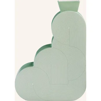 Váza Jonathan Adler Váza Pompidou Corner, světle zelená / krémová