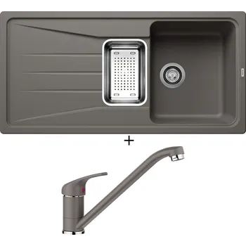 Granitový dřez Granitový dřez SET Blanco SONA 6 S šedá vulkán + nerezová miska + Blanco DARAS šedá vulkán 526934
