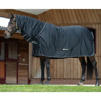 Deka pro koně Bucas Deka odpocovací Shamrock Power Bucas, s krkem, black/silver Délka zad: 170 cm
