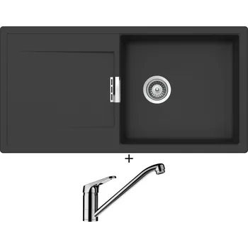 Granitový dřez Granitový dřez SET Schock MONO D-100L Dusk + Schock COSMO 525001 chrom