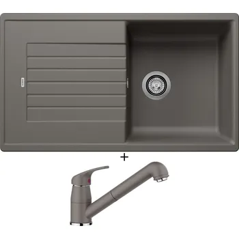 Granitový dřez Granitový dřez SET Blanco ZIA 5 S šedá vulkán 527387 + Blanco DARAS-S šedá vulkán 526936