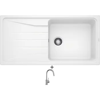 Granitový dřez Granitový dřez SET Blanco SONA XL 6 S bílá 519692 + Blanco MIDA-S chrom 521454