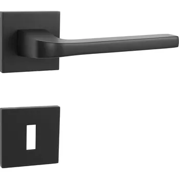 Dveřní kování MPK - VIVA - HR SQ6 rozety BBQ, klika/klika BS - Černá matná