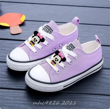 Dětská treková obuv Dětské nízké plátěné tenisky - Minnie Mouse Barva: Minnie Mouse - fialová, Velikost EUR: 23