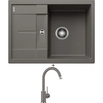 Granitový dřez Granitový dřez SET Blanco METRA 45 S Compact šedá vulkán 527286 + Blanco MIDA šedá vulkán 526965