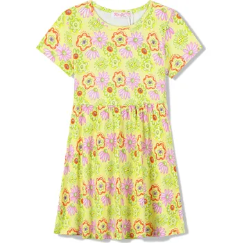Dívčí šaty Dívčí šaty - KUGO CS1066, žlutá Barva: Žlutá, Velikost: 98