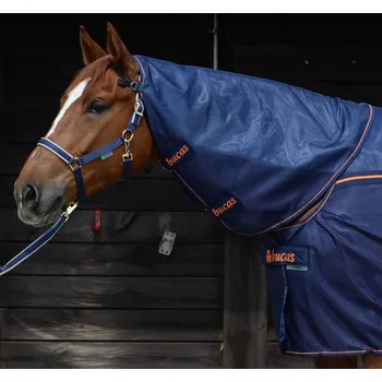 Vybavení pro koně Bucas Krční díl Therapy Mesh Bucas, 0 g, navy/orange Délka zad: XS