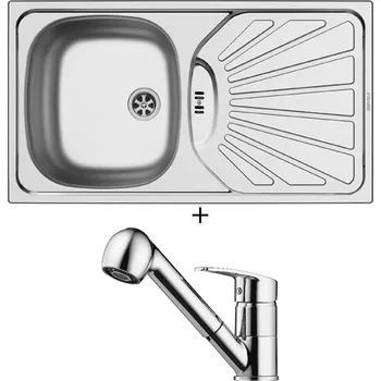 Nerezový dřez Nerezový dřez SET Pyramis ET 78 1 1/2 MARGARITA nerez + Pyramis FIDO chrom
