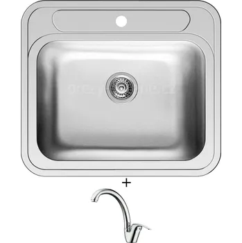 Nerezový dřez Nerezový dřez SET Pyramis ATRIA nerez + Pyramis OSSIA chrom
