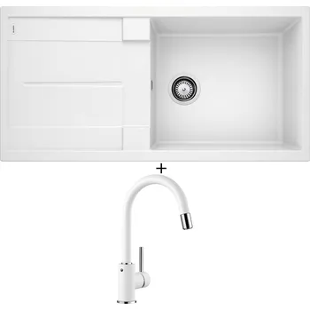 Granitový dřez Granitový dřez SET Blanco METRA XL 6 S bílá 515136 + Blanco MIDA-S bílá 521457